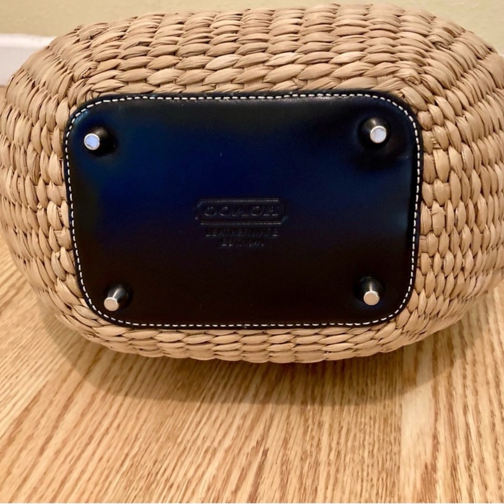 EUC Y2K Vintage Coach Rare Straw Basket Bag 2003/2004 Large - Picture 3 of 10